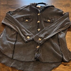 BKE Hooded thermal mix top NWT Size small